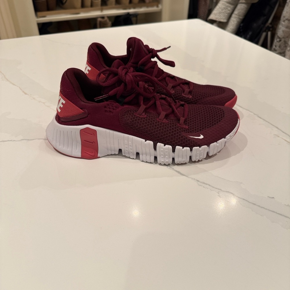 Nike Burgundy and White Sneakers